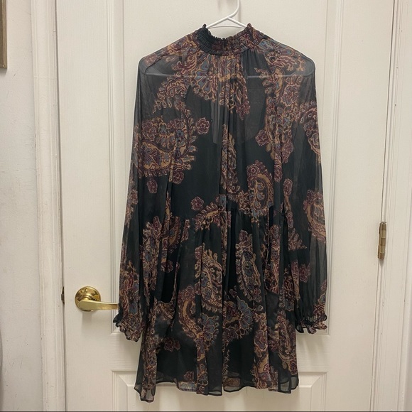 Free People Floral Tunic Dress Small - Picture 1 of 5
